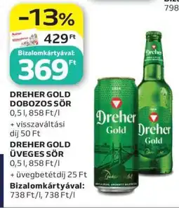 Auchan Dreher Gold Dobozos Sör ajánlat