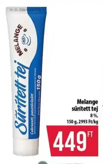 Melange sűrített tej