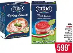 Coop Cirio pizzaszósz, passzírozott paradicsom ajánlat