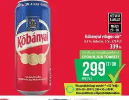 Coop Kőbányai világos sör ajánlat