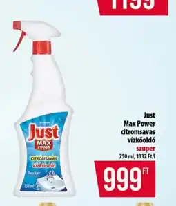 Coop Just Max Power citromsavas vízkőoldó ajánlat