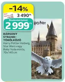 Auchan Bársony strandtörölköző ajánlat