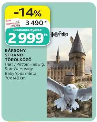 Bársony strandtörölköző