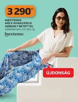 Auchan INEXTENSO NŐI V-NYAKÚ PÓLÓ ajánlat