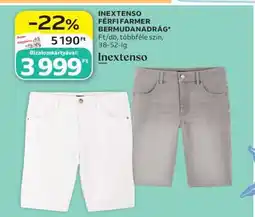 Auchan INEXTENSO Férfi farmer bermudanadrág ajánlat
