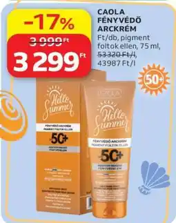 Auchan CAOLA FÉNYVÉDŐ ARCKRÉM ajánlat