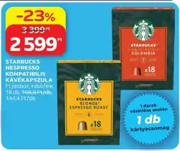 Auchan Starbucks Nespresso kompatibilis kávékapszula ajánlat