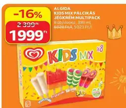 Auchan ALGIDA KIDS MIX PÁLCIKÁS JÉGKRÉM MULTIPACK ajánlat