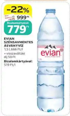 Auchan Evian Szénsavmentes Ásványvíz ajánlat