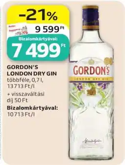 Auchan Gordon’s London Dry Gin ajánlat