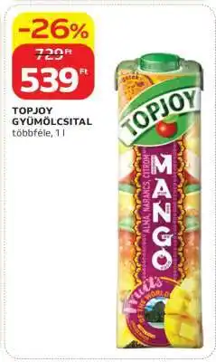 Auchan Topjoy gyümölcsital ajánlat