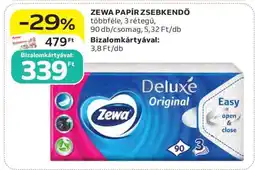 Auchan Zewa Papír zsebkendő ajánlat