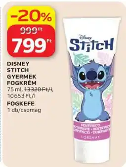 Auchan DISNEY STITCH GYERMEK FOGKRÉM ajánlat