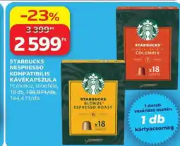 Auchan Starbucks Nespresso kompatibilis kávékapszula ajánlat