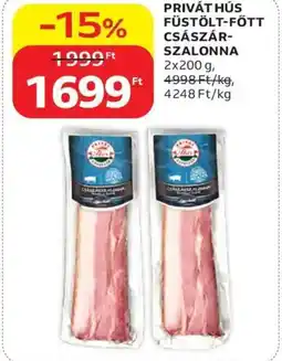 Auchan Privát Hús füstölt-főtt császárszalonna ajánlat