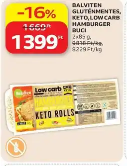 Auchan Balviten gluténmentes, keto, low carb hamburger buci ajánlat
