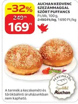 Auchan Auchan kedvenc szezámmaggal szórt puffancs ajánlat