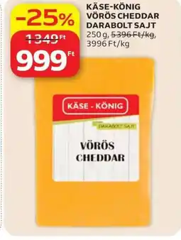 Auchan Käse-König vörös cheddar darabolt sajt ajánlat