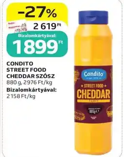 Auchan Condito street food cheddar szósz ajánlat