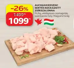 Auchan Auchan kedvenc sertés kockázott zsírszalonna ajánlat