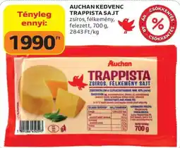 Auchan Auchan Kedvenc Trappista sajt ajánlat