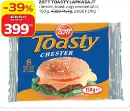 Auchan Zott Toasty lapkasajt ajánlat