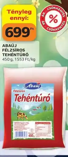 Auchan Abaúj Félzsíros tehéntúró ajánlat