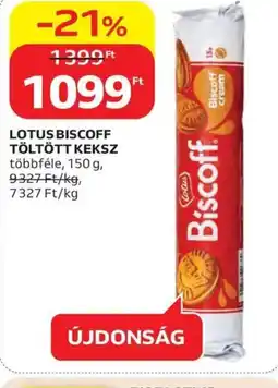 Auchan Lotus Biscoff töltött keksz ajánlat