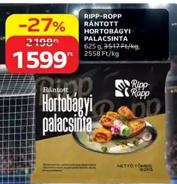 Auchan Ripp-Ropp rántott hortobágyi palacsinta ajánlat