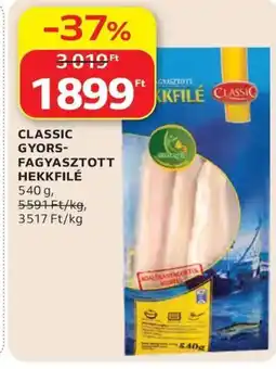 Auchan Classic gyorsfagyasztott hekkfilé ajánlat