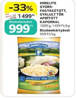 Auchan Mirelite gyorsfagyasztott gyalult tök aprított kaporral ajánlat
