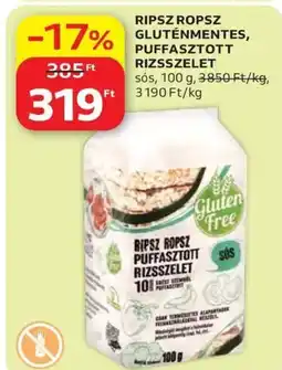 Auchan Ripsz ropsz gluténmentes, puffasztott rizsszelet ajánlat