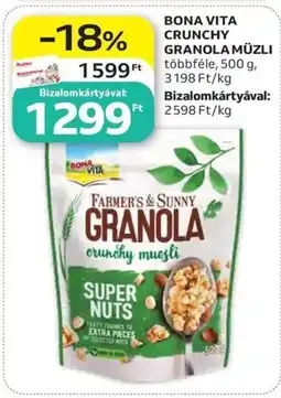 Auchan Bona vita crunchy granola müzli ajánlat