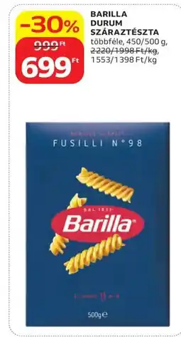 Auchan Barilla Durum száraztészta ajánlat