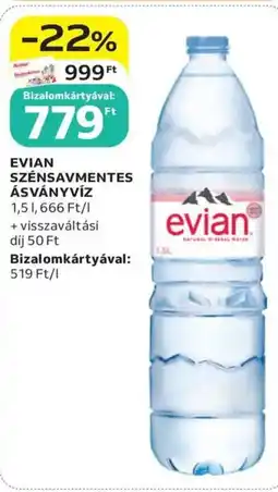 Auchan Evian szénsavmentes ásványvíz ajánlat