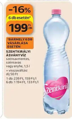 Auchan Szentkirályi ásványvíz ajánlat