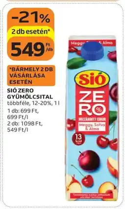 Auchan Sió Zero Gyümölcsital ajánlat