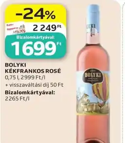 Auchan Bolyki kékfrankos rosé ajánlat