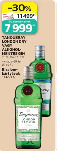Auchan Tanqueray London Dry vagy alkoholmentes gin ajánlat