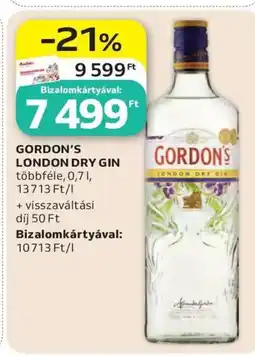Auchan Gordons london dry gin ajánlat
