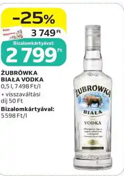Auchan Żubrówka biała vodka ajánlat