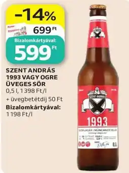 Auchan Szent andrás 1993 vagy ogre üveges sör ajánlat