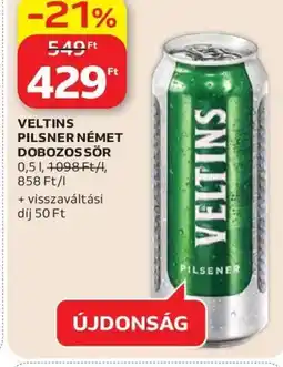Auchan Veltins pilsner német dobozos sör ajánlat
