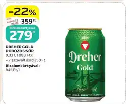 Auchan Dreher Gold dobozos sör ajánlat