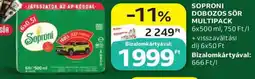 Auchan Soproni dobozos sör multipack ajánlat