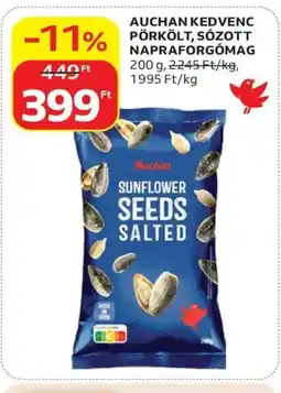 Auchan Auchan Kedvenc pörkölt, sózott napraforgómag ajánlat