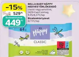 Auchan Bella Baby Happy nedvestörlőkendő ajánlat