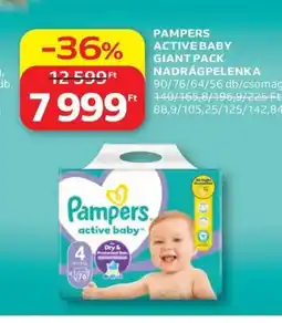 Auchan Pampers Active Baby Giant Pack nadrágpelenka ajánlat