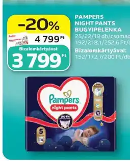 Auchan Pampers Night Pants bugyipelenka ajánlat