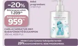 Auchan Caola Caonatur 2in1 babafürdető és sampon ajánlat